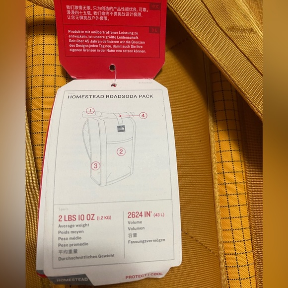 NWT The North Face Cooler Backpack Yellow. Retails $100. - Picture 5 of 10
